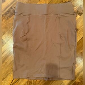 Betabrand women’s fitted pencil style khaki tan stretch skirt 2XLP plus career
